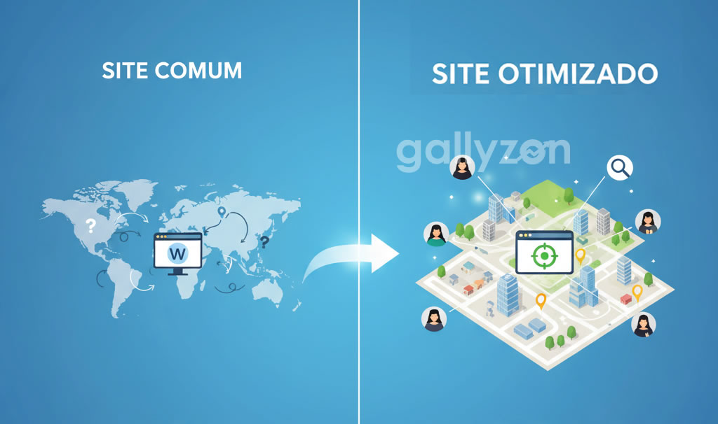 Diferença entre site comum e site otimizado localmente