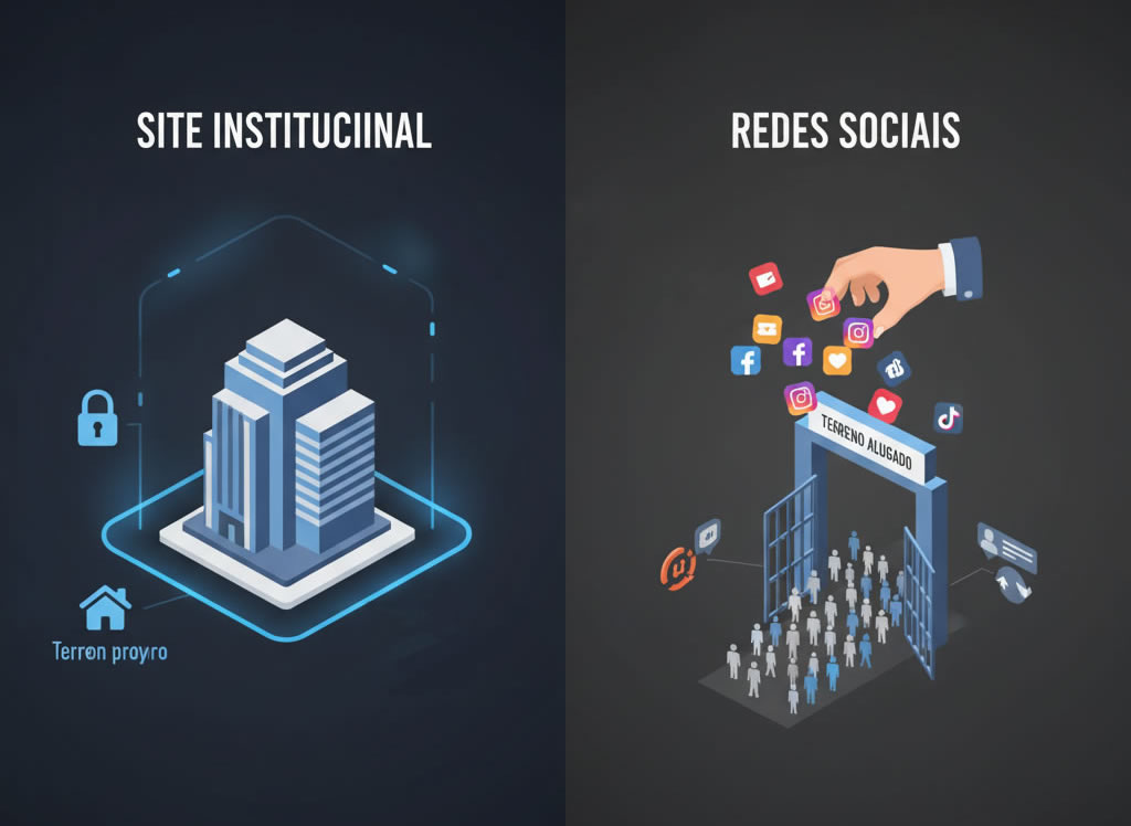 Site Institucional vs. Redes Sociais Por que Você Precisa de AMBOS
